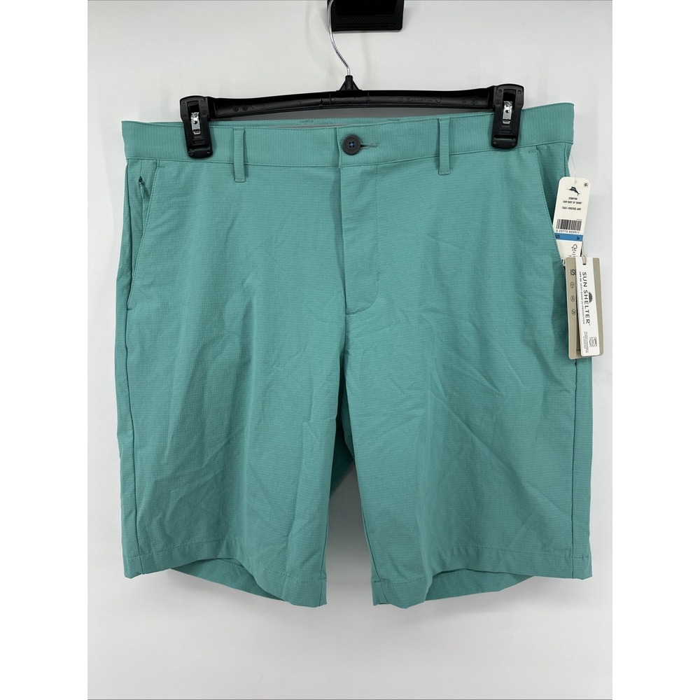 Tommy Bahama Chip Shot 10" Shorts Stone Khaki Men's Size 36 Golf NWT Tiny Flaw